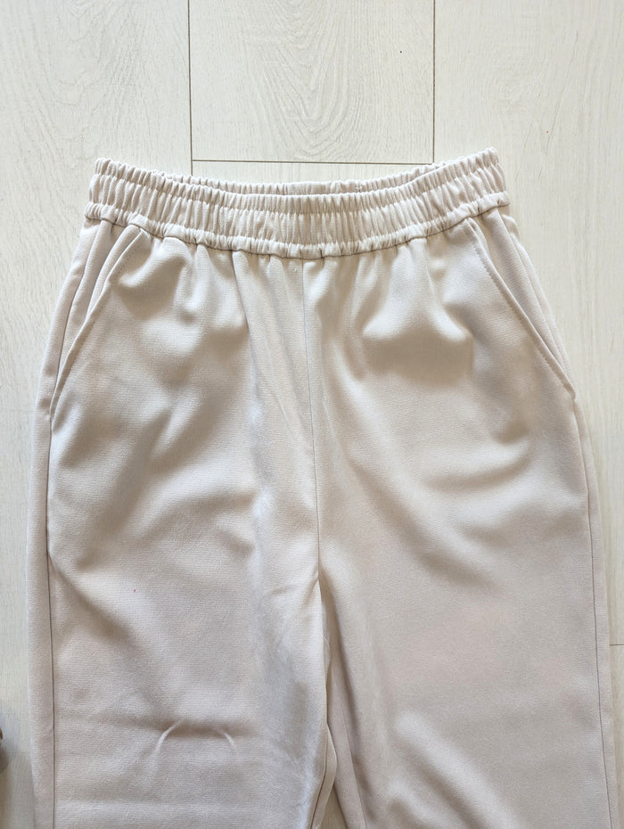 Zara cream zip jogger S
