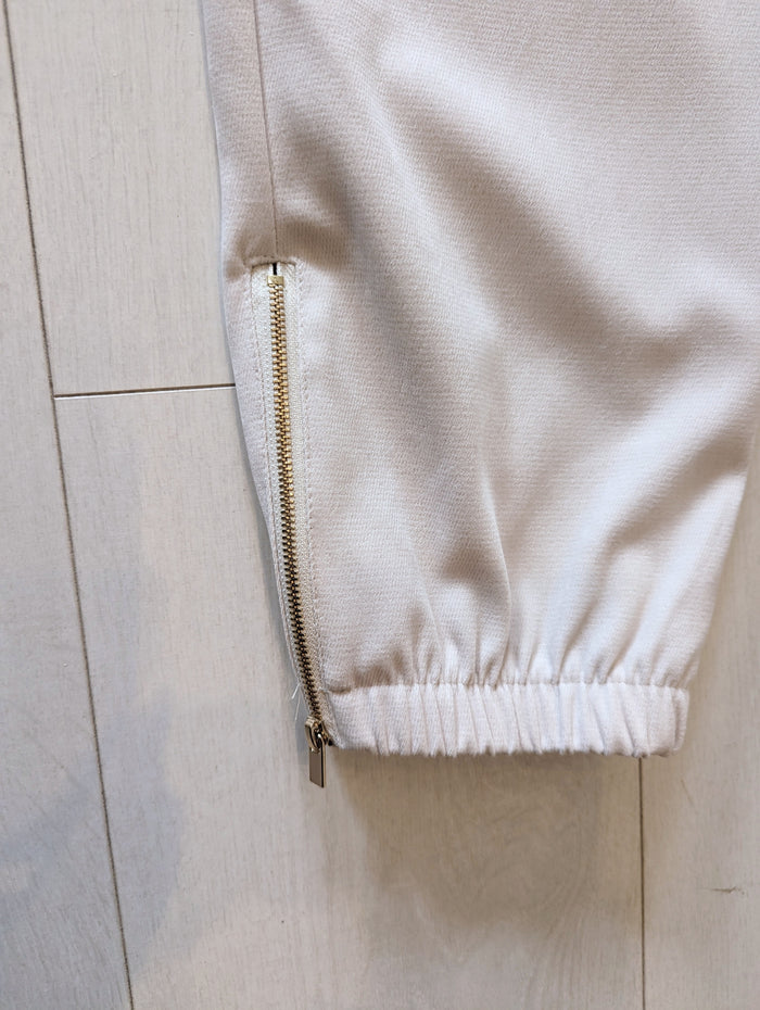 Zara cream zip jogger S