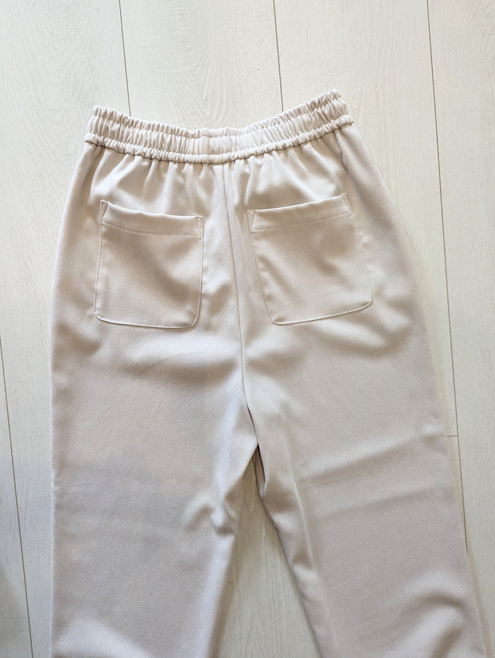 Zara cream zip jogger S
