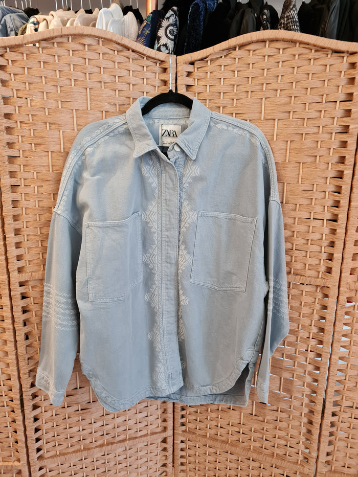 Zara Denim Overshirt L NWT RRP £49.99