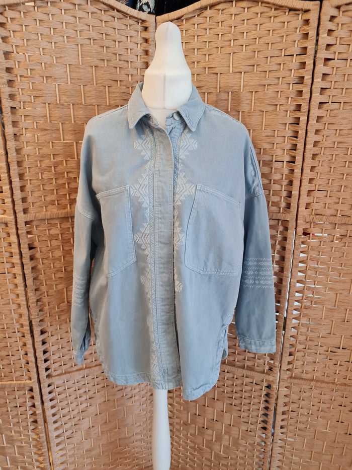 Zara Denim Overshirt L NWT RRP £49.99