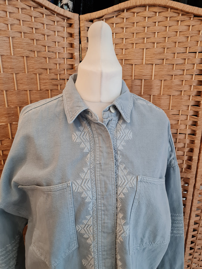Zara Denim Overshirt L NWT RRP £49.99
