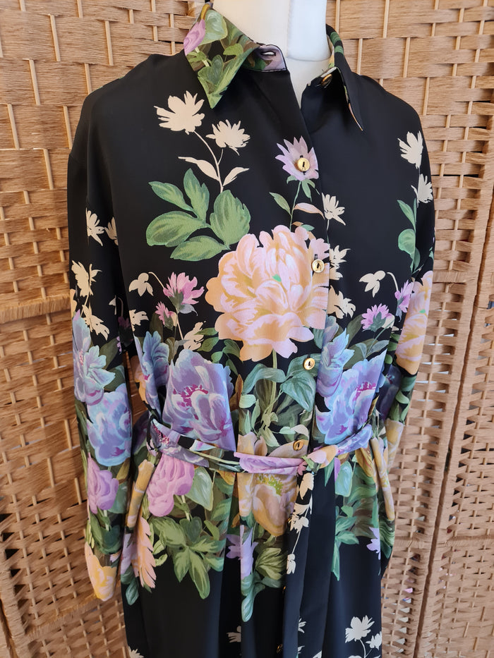 Zara Floral Shirt Dress L RRP £59.99