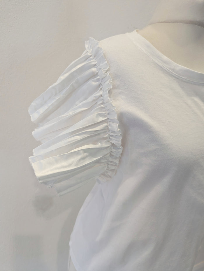 Zara Frill Sleeve T Size Medium