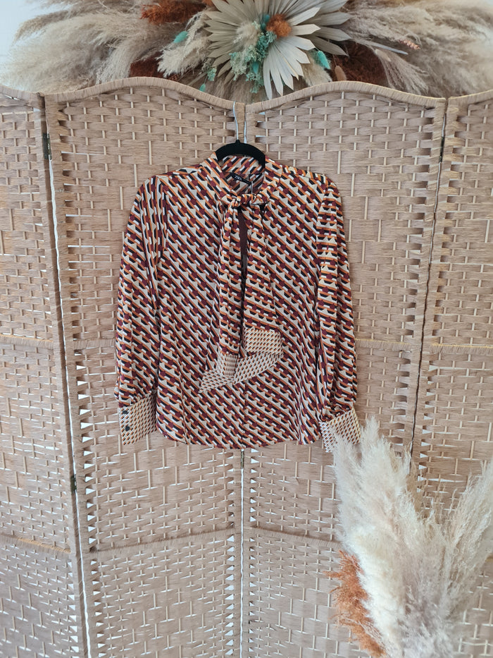Zara Geo print Blouse S RRP £30