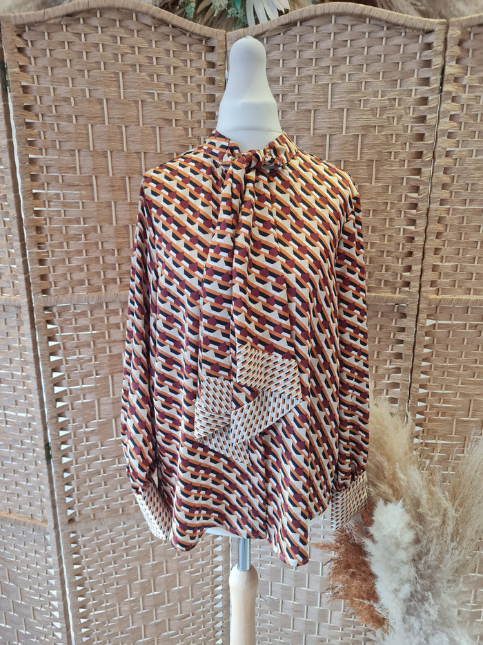 Zara Geo print Blouse S RRP £30
