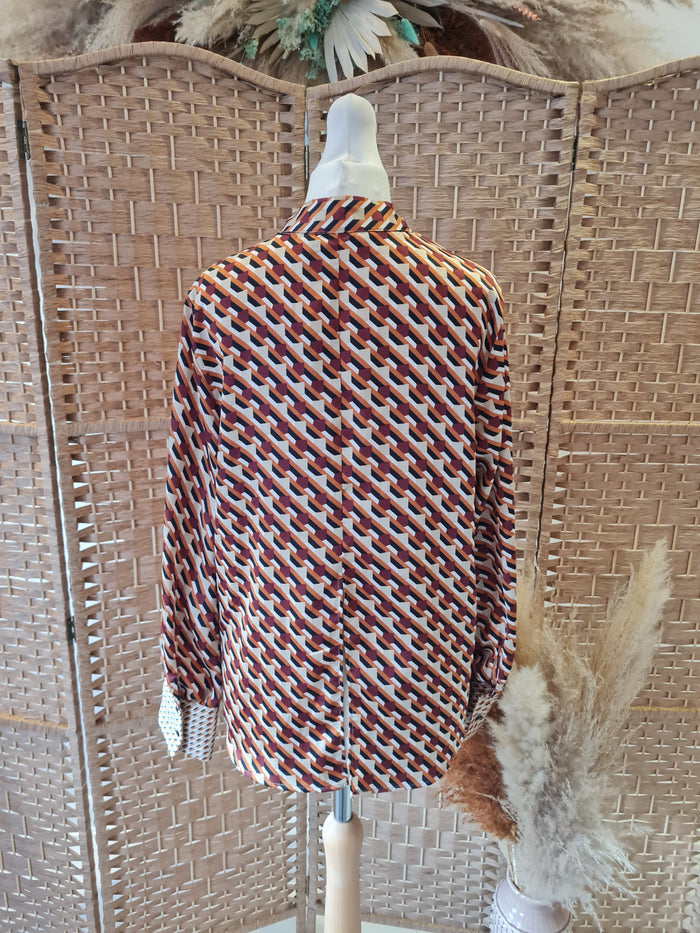 Zara Geo print Blouse S RRP £30
