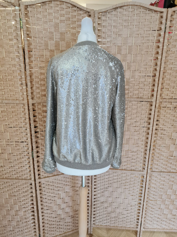 Zara Gold Sequin Jacket XS