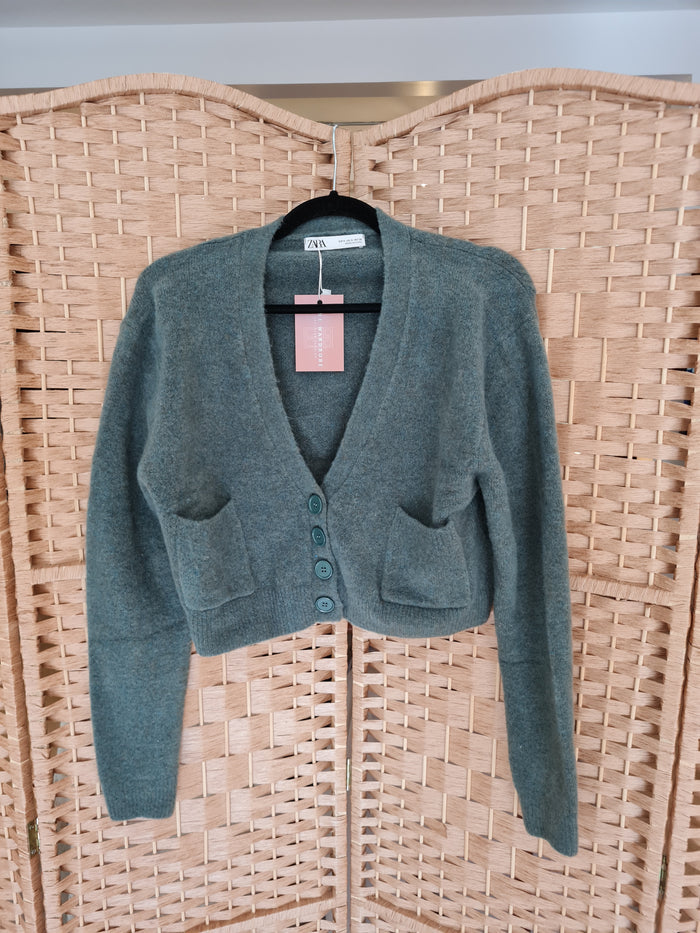 Zara Green Cardigan S