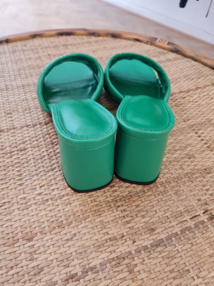 Zara Green Mules 5