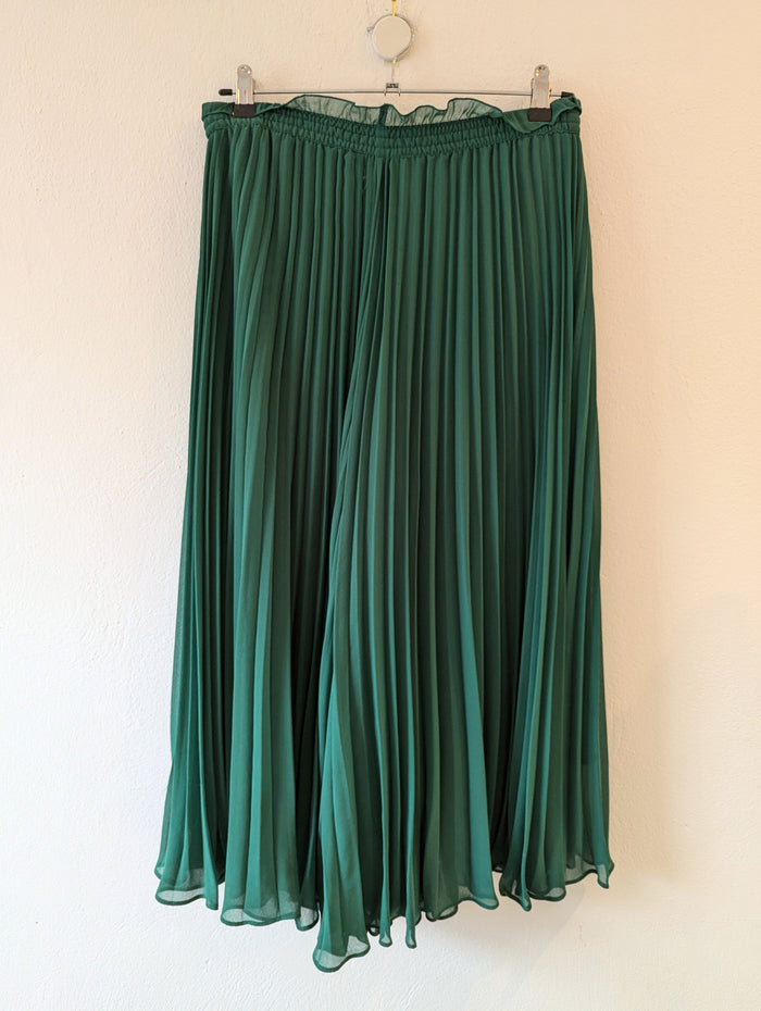 Zara Green Pleated Culottes M