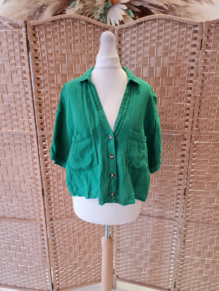 Zara Green Shirt M New RRP £19.99