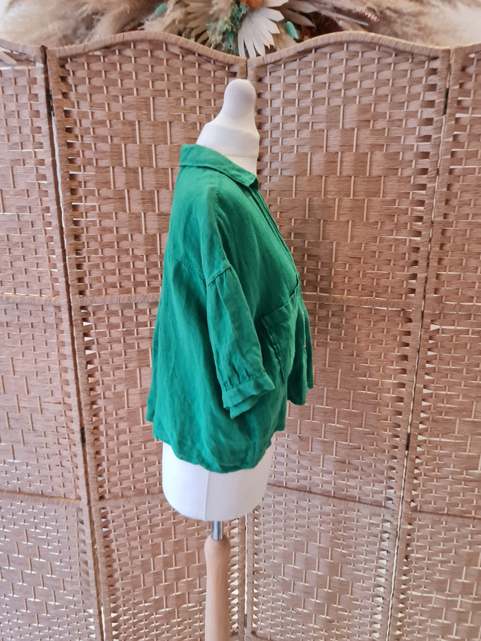 Zara Green Shirt M New RRP £19.99