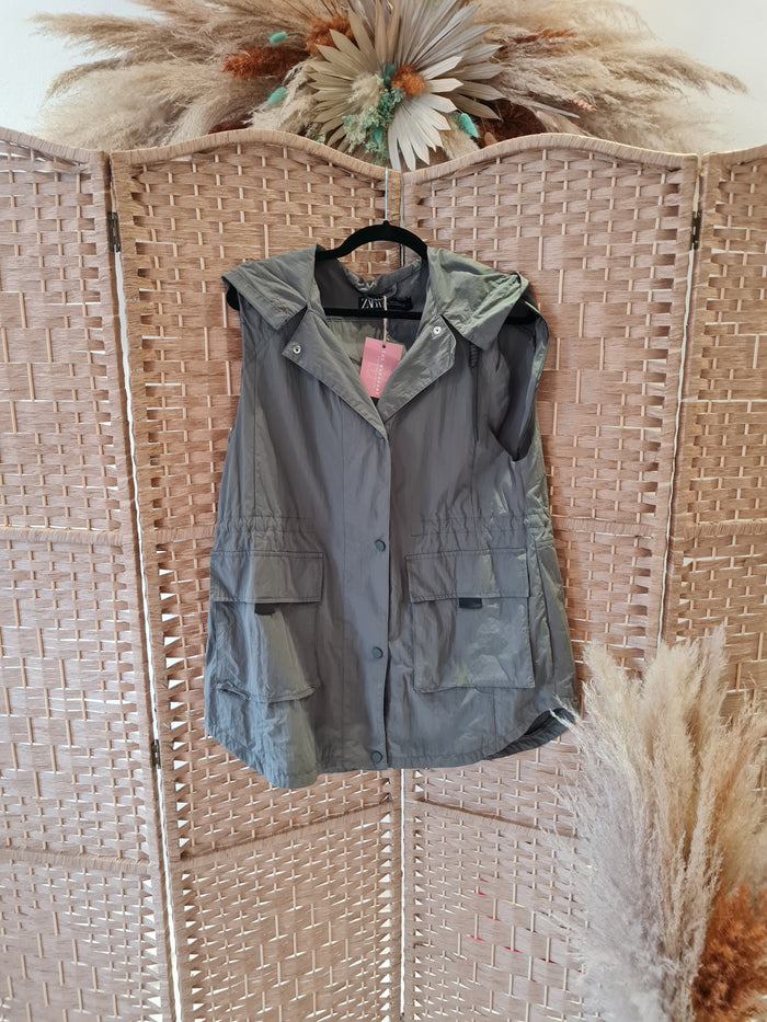 Zara khaki Gilet S/M