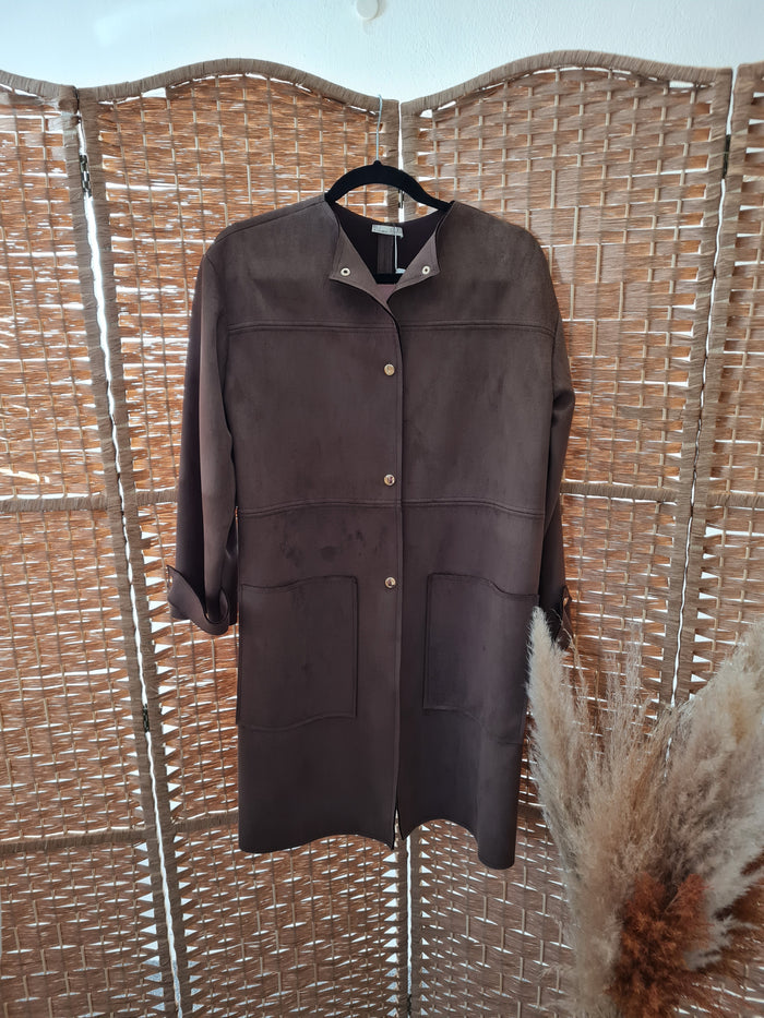 Zara Khaki Suede Jacket M