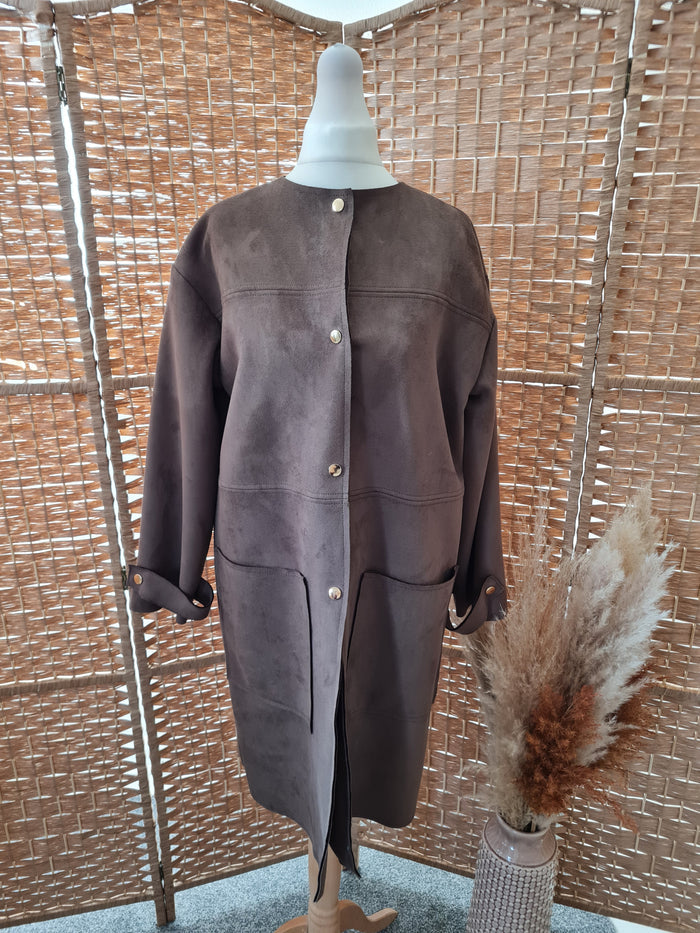 Zara Khaki Suede Jacket M