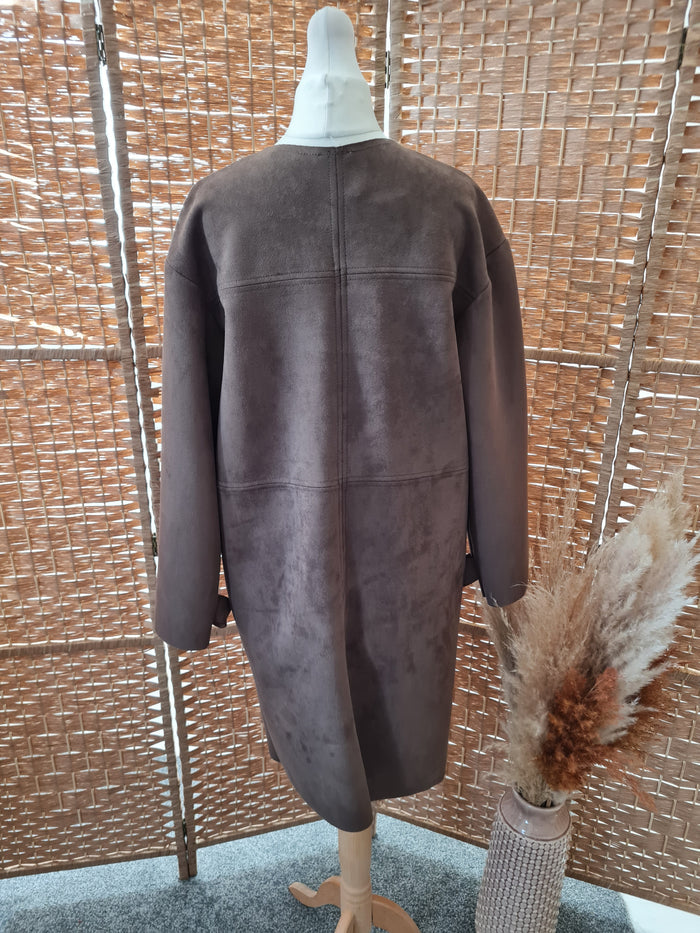Zara Khaki Suede Jacket M