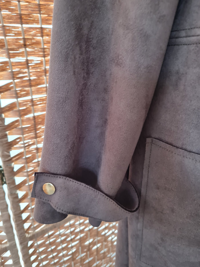 Zara Khaki Suede Jacket M