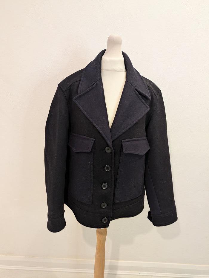 Zara Manteco Navy Jacket XS