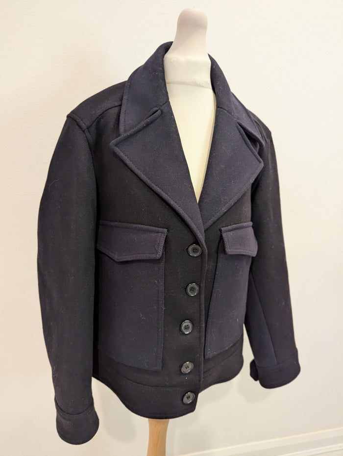 Zara Manteco Navy Jacket XS