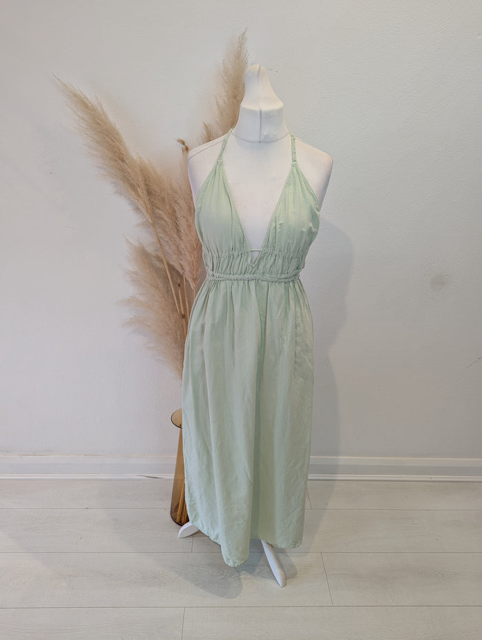 Zara Mint Halter Neck Dress L