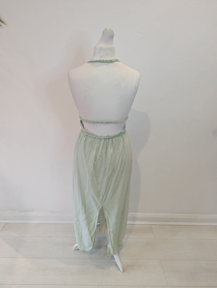 Zara Mint Halter Neck Dress L