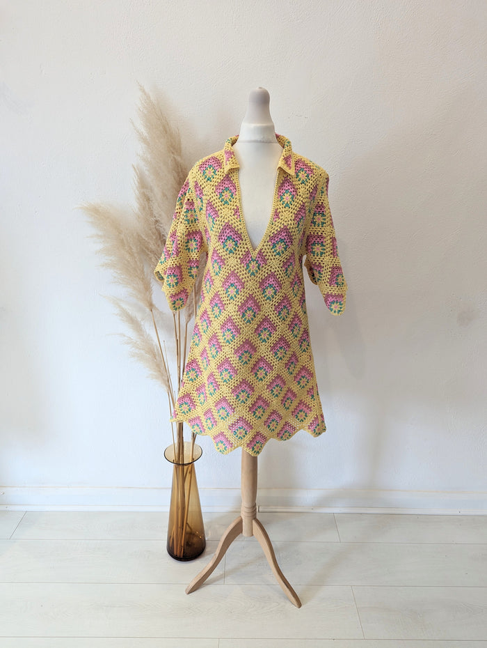 Zara Multi Crochet Dress Size Medium NWT RRP £79