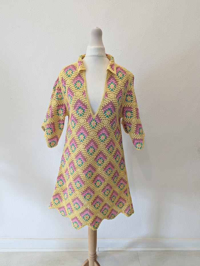 Zara Multi Crochet Dress Size Medium NWT RRP £79
