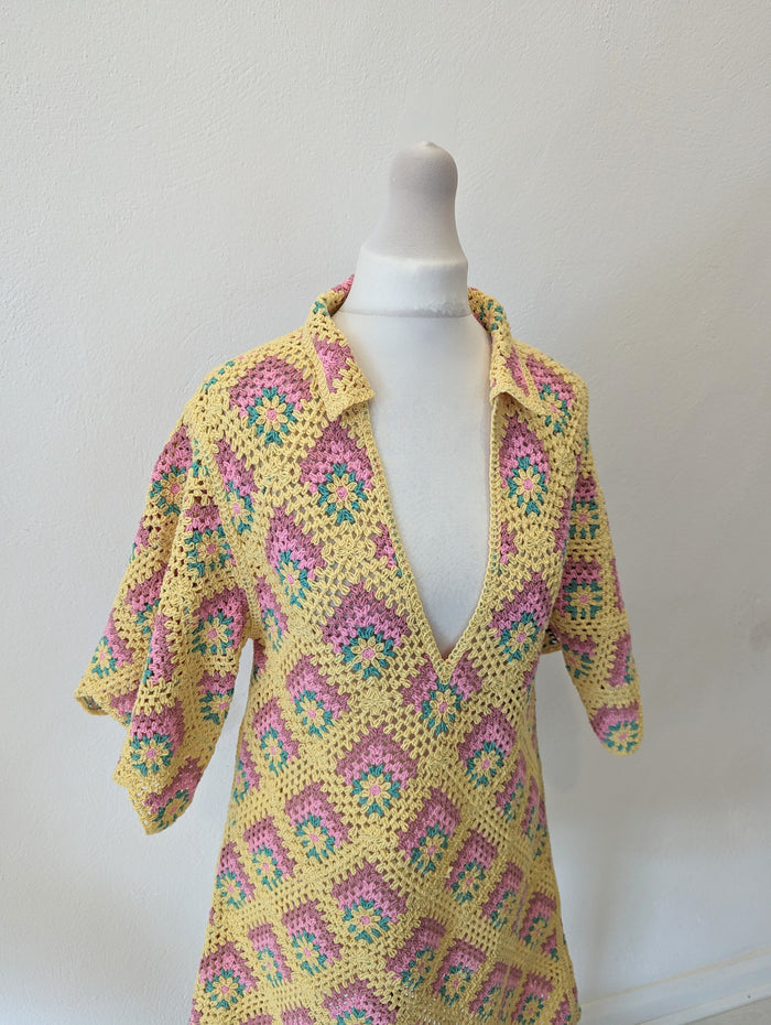 Zara Multi Crochet Dress Size Medium NWT RRP £79