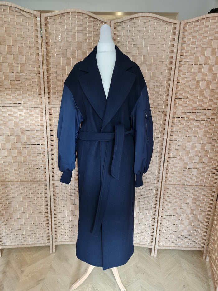 Zara Navy Coat XS