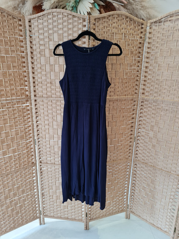 Zara Navy Summer Maxi Size Large