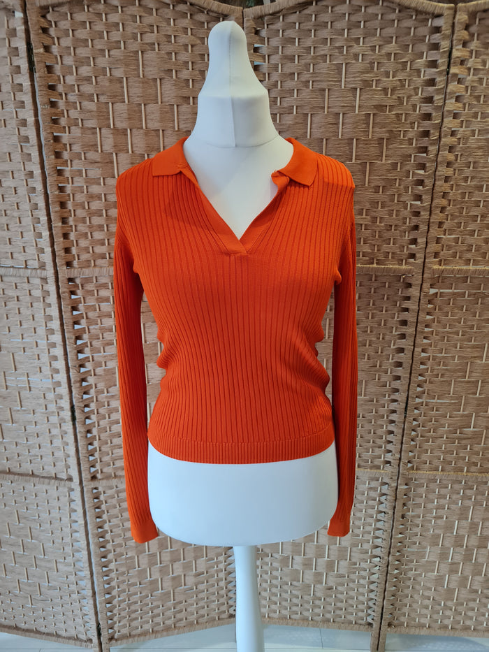 Zara Orange Knit Size Medium New