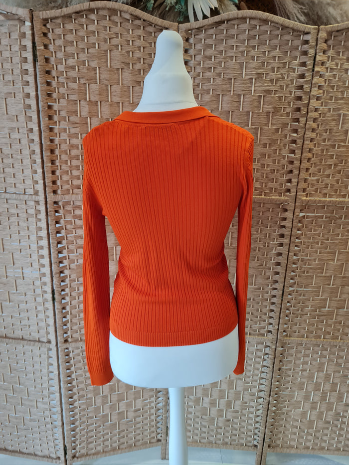 Zara Orange Knit Size Medium New