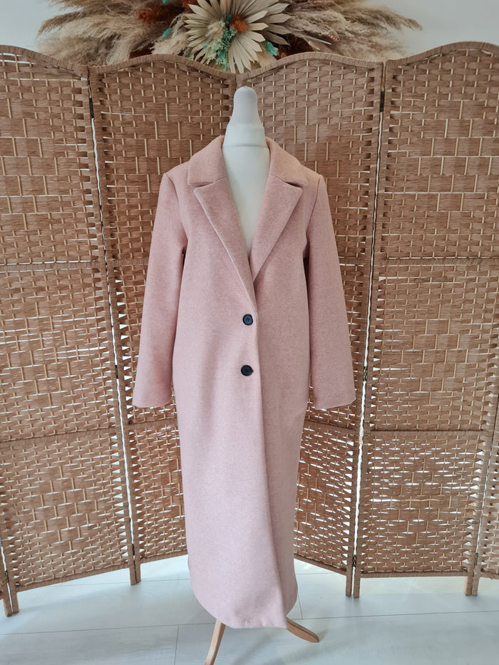 Zara Pink Overcoat Small