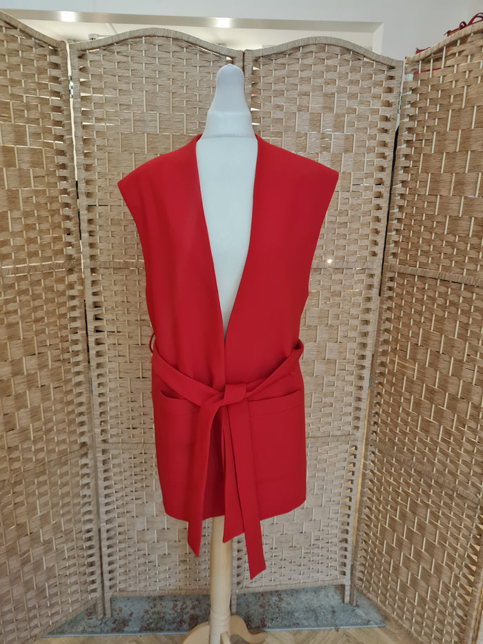 Zara Red long waistcoat L