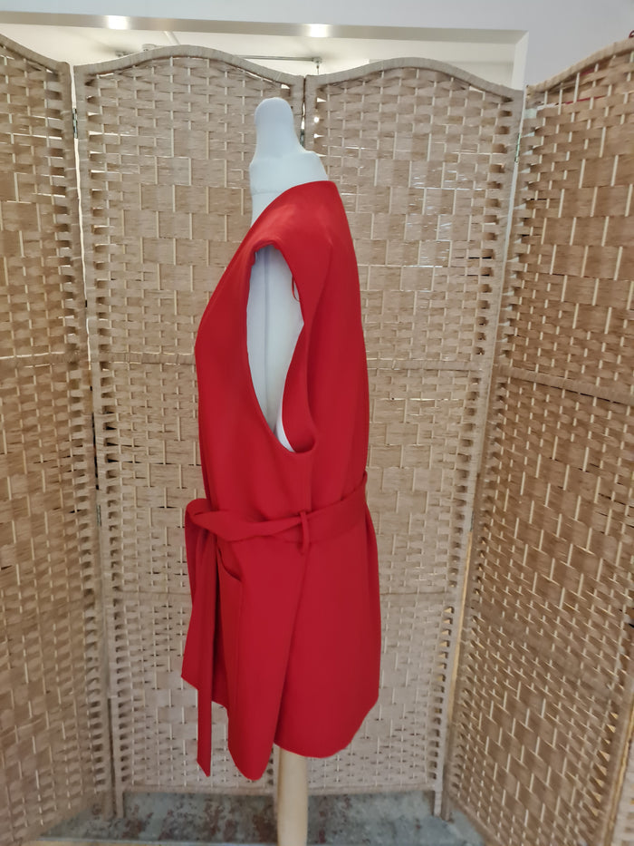 Zara Red long waistcoat L