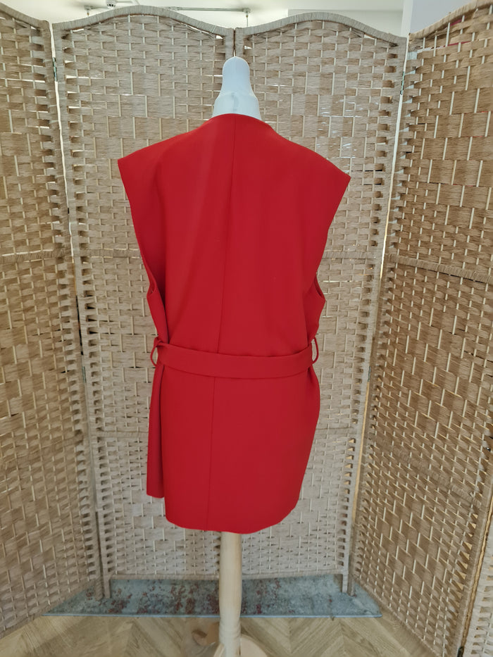 Zara Red long waistcoat L