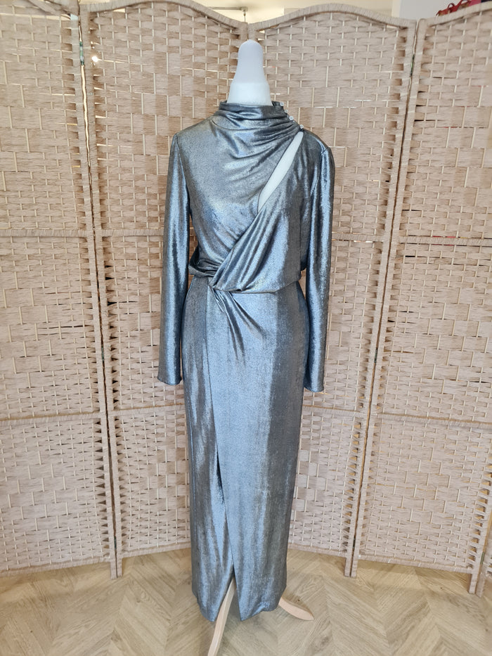 Zara Silver maxi dress S