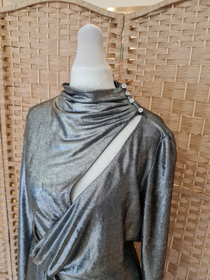 Zara Silver maxi dress S