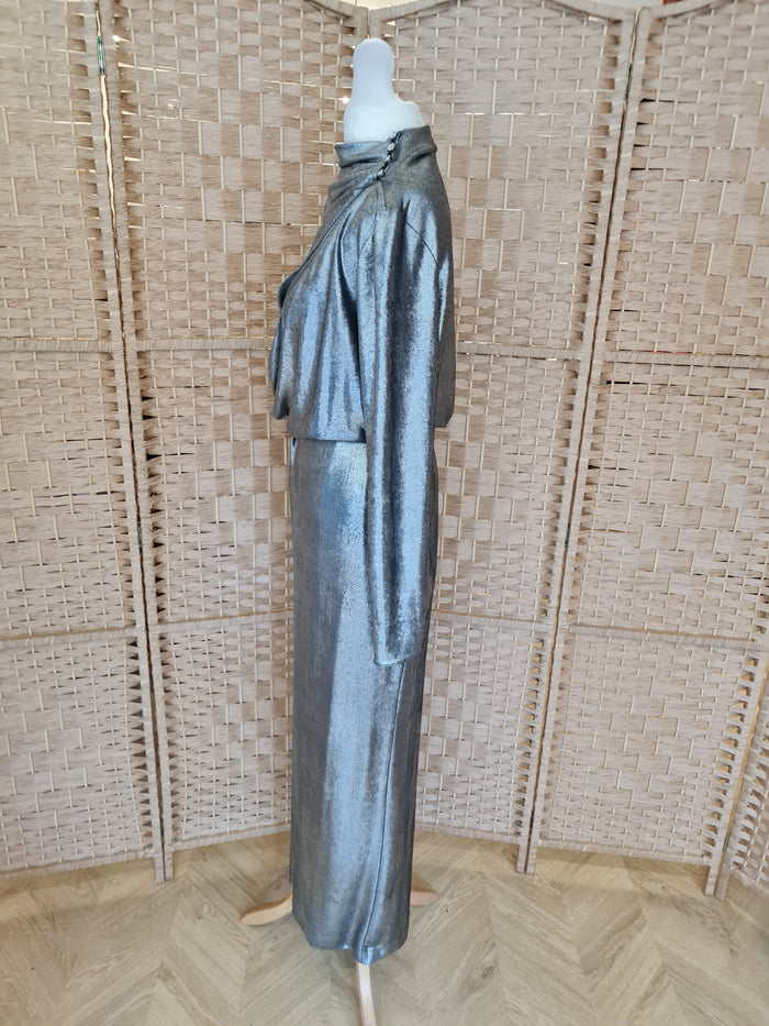 Zara Silver maxi dress S
