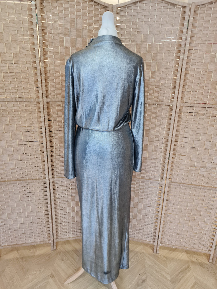 Zara Silver maxi dress S