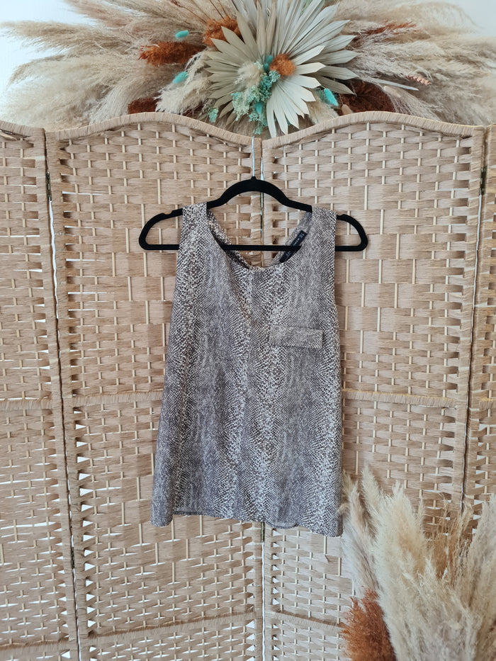 Zara snakeskin top M
