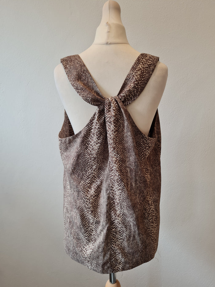 Zara snakeskin top M