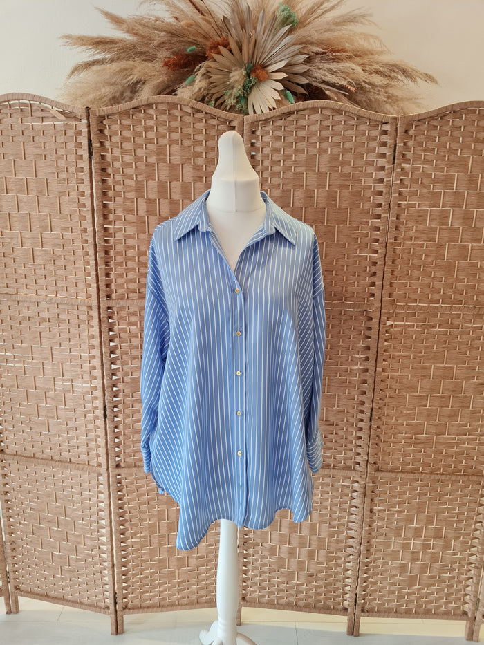 Zara Stripe oversized shirt M