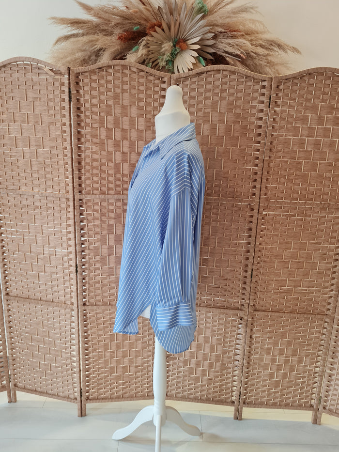Zara Stripe oversized shirt M