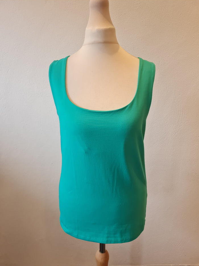 Zara teal sleeveless vest top L