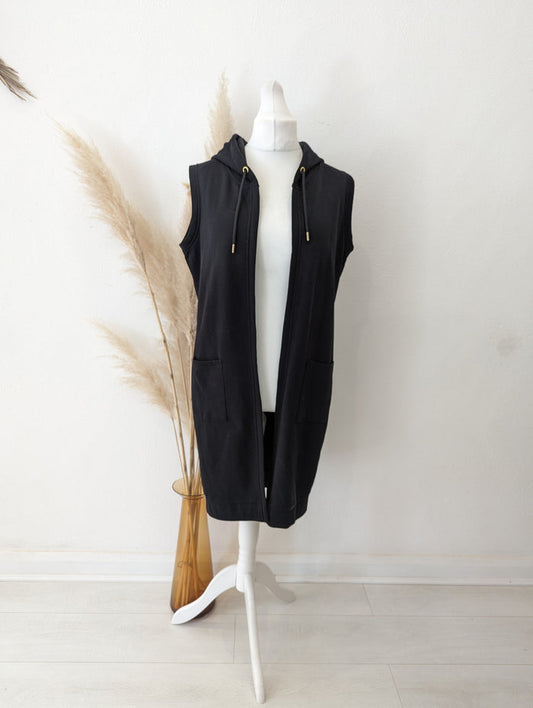 Zoso Black Sleeveless Hoodie M